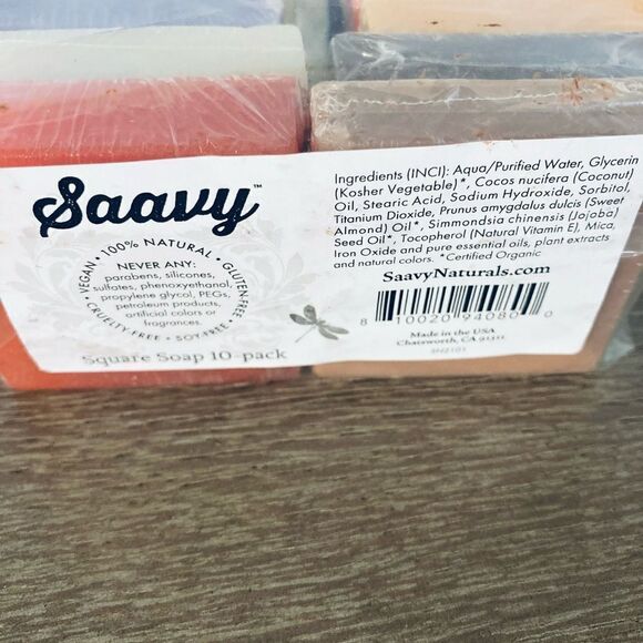 Saavy Naturals 10-pc Handcrafted Soap Set - Picture 4 of 4